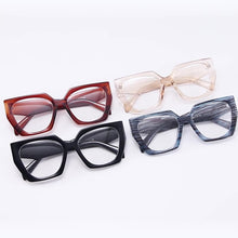 Load image into Gallery viewer, Transparent Computer Glasses Women Men Anti Blue Square Eyewear Blue Light Blocking Glasses Optical Spectacle Eyeglass Big Frame