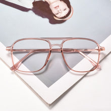 Load image into Gallery viewer, Transparent Double Beam Retro Flat Spectacles Myopia Glasses Frame Men And Women Trend Eyeglasses Frames Optical Eyewear 6536