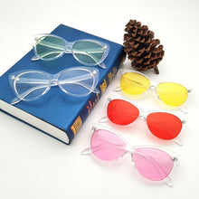 Carica l&#39;immagine nel visualizzatore di Gallery, Transparent Eyeglasses Cat Eye Retro Glasses Frame Luxury Brand Design Glasses Women Eyewear Frames Optical Spectacle Frame
