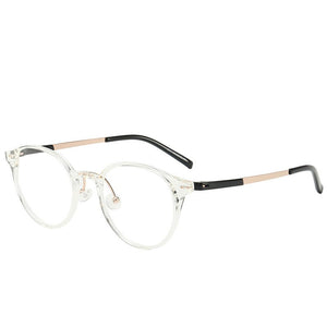 Montature per occhiali trasparenti per donna Uomo Montatura per occhiali trasparenti per donna Occhiali da vista rotondi Occhiali da vista retrò in vetro circolare 