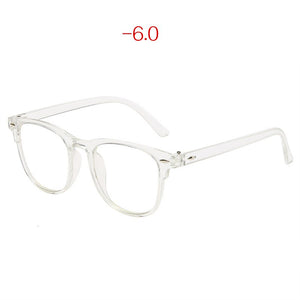 Transparent Finished Myopia Glasses Women Men Student Prescription Shortsighted Eyeglasses -1.5 -2.0 Glasses with diopters minus