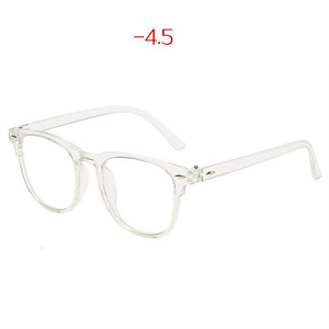 Transparent Finished Myopia Glasses Women Men Student Prescription Shortsighted Eyeglasses -1.5 -2.0 Glasses with diopters minus