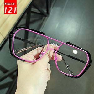 Transparent Glasses Frame Ladies Men's  Ins Style Sunglasses Brand Designer Blackout Glasses Optical Glasses Gafas De Sol