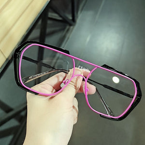 Transparent Glasses Frame Ladies Men's  Ins Style Sunglasses Optical Glasses Brand Designer Blackout Glasses  Gafas De Sol