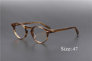 Transparent Glasses Small Round Blue Light Glasses Vintage Acetate Eyeglass Frames  Women Prescription Glasses Men Gregory Peck