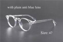 Load image into Gallery viewer, Transparent Glasses Small Round Blue Light Glasses Vintage Acetate Eyeglass Frames  Women Prescription Glasses Men Gregory Peck