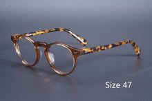Load image into Gallery viewer, Transparent Glasses Small Round Blue Light Glasses Vintage Acetate Eyeglass Frames  Women Prescription Glasses Men Gregory Peck