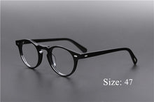 Load image into Gallery viewer, Transparent Glasses Small Round Blue Light Glasses Vintage Acetate Eyeglass Frames  Women Prescription Glasses Men Gregory Peck