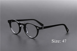 Transparent Glasses Small Round Blue Light Glasses Vintage Acetate Eyeglass Frames  Women Prescription Glasses Men Gregory Peck