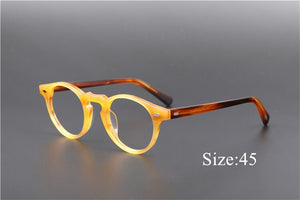 Transparent Glasses Small Round Blue Light Glasses Vintage Acetate Eyeglass Frames  Women Prescription Glasses Men Gregory Peck