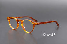 Load image into Gallery viewer, Transparent Glasses Small Round Blue Light Glasses Vintage Acetate Eyeglass Frames  Women Prescription Glasses Men Gregory Peck