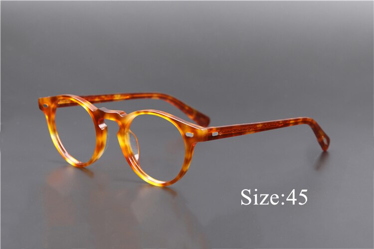 Transparent Glasses Small Round Blue Light Glasses Vintage Acetate Eyeglass Frames  Women Prescription Glasses Men Gregory Peck