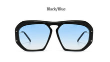 Load image into Gallery viewer, Transparent Glasses Women Oversized Pilot Black Ltaly Brand Designer Man Sunglasses Clear Female Eyewear Sun Glasses Big