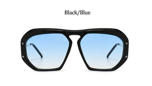 Transparent Glasses Women Oversized Pilot Black Ltaly Brand Designer Man Sunglasses Clear Female Eyewear Sun Glasses Big