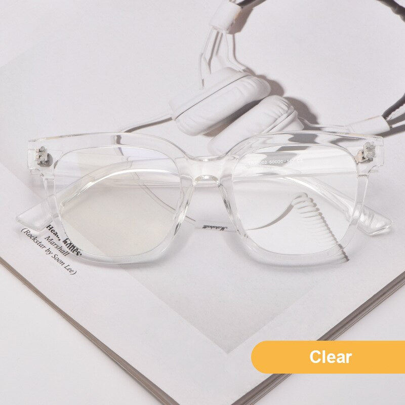 Transparent Glasses for Women Optical Eyeglasses Frame Full Rim Square Acetate Prescription Eyewear Woman Spectacles