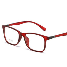 Load image into Gallery viewer, Transparent Jelly Color Square Computer Glasses Frame Ultralight TR90 Clear Mirror Literary Prescription Eyeglasses Women Men