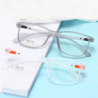 Transparent Jelly Color Square Computer Glasses Frame Ultralight TR90 Clear Mirror Literary Prescription Eyeglasses Women Men