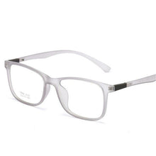 Load image into Gallery viewer, Transparent Jelly Color Square Computer Glasses Frame Ultralight TR90 Clear Mirror Literary Prescription Eyeglasses Women Men