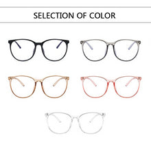 Load image into Gallery viewer, Transparent Ladies Resin Glasses All-match Anti-blue Computer Eye Protection Round Simple Glasses Frame