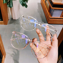 Load image into Gallery viewer, Transparent Ladies Resin Glasses All-match Anti-blue Computer Eye Protection Round Simple Glasses Frame