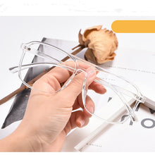 Load image into Gallery viewer, Transparent Retro Double Beam Flat Glasses Myopia Glasses Frame Trend Men And Women Art Glasses Frames Optical Eyewear D138