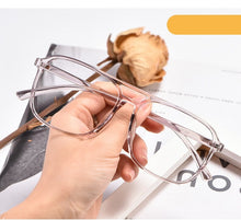 Load image into Gallery viewer, Transparent Retro Double Beam Flat Glasses Myopia Glasses Frame Trend Men And Women Art Glasses Frames Optical Eyewear D138