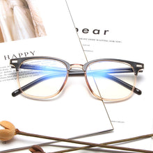 Load image into Gallery viewer, Transparent Spectacle Frame for Men Women Glasses Anti-fatigue Square  Computer Eyeglasses Men Retro Optical Lens