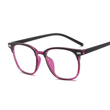 Load image into Gallery viewer, Transparent Spectacle Frame for Men Women Glasses Anti-fatigue Square  Computer Eyeglasses Men Retro Optical Lens