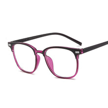 Load image into Gallery viewer, Transparent Spectacle Frame for Men Women Glasses Anti-fatigue Square  Computer Eyeglasses Men Retro Optical Lens