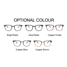 Load image into Gallery viewer, Transparent Spectacle Frame for Men Women Glasses Anti-fatigue Square  Computer Eyeglasses Men Retro Optical Lens