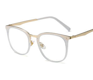 Transparent Square Glasses Frames For women White  Prescription Glasses Frames Female Optical