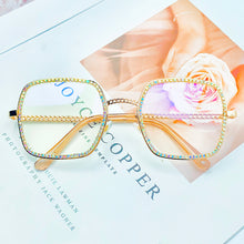 Load image into Gallery viewer, Transparent Square Prescription Glasses Frame Women Men Glasses Optical Spectacle Diamond Anti Blue Light Blocking Glasses