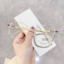 Load image into Gallery viewer, Transparent Vintage Glasses Frame Women Anti Blue Light Round Eyewear Large Frame Glasses Optical Spectacle Eyeglass