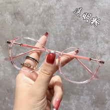 Load image into Gallery viewer, Transparent Vintage Glasses Frame Women Anti Blue Light Round Eyewear Large Frame Glasses Optical Spectacle Eyeglass