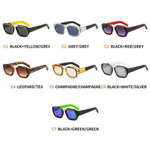 Load image into Gallery viewer, Traveling Style  Two-Tone Frame Sunglasses Men Women Trend Small Rectangle Sun Glasses UV400 Double Beam Eyewear