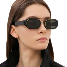 Load image into Gallery viewer, Traveling Style  Two-Tone Frame Sunglasses Men Women Trend Small Rectangle Sun Glasses UV400 Double Beam Eyewear