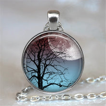 Load image into Gallery viewer, Tree Of Life Glass Cabochon Statement Necklace &amp; Pendant Jewelry Vintage Charm Chain Choker Steampunk Jewelry Gift for Women