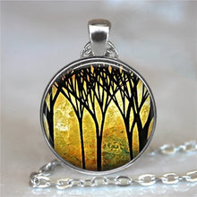 Load image into Gallery viewer, Tree Of Life Glass Cabochon Statement Necklace &amp; Pendant Jewelry Vintage Charm Chain Choker Steampunk Jewelry Gift for Women
