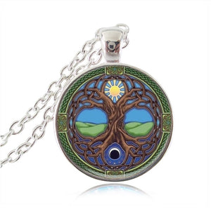 Collana namaste di gioielli albero della vita Ciondolo buddista catena in argento om collane per donna girocollo Gioielli mandala yoga indù 