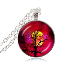 Carica l&#39;immagine nel visualizzatore di Gallery, Collana namaste di gioielli albero della vita Ciondolo buddista catena in argento om collane per donna girocollo Gioielli mandala yoga indù 