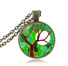 Carica l&#39;immagine nel visualizzatore di Gallery, Collana namaste di gioielli albero della vita Ciondolo buddista catena in argento om collane per donna girocollo Gioielli mandala yoga indù 