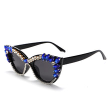 Load image into Gallery viewer, Trend Cat Eye Diamond Sunglasses Women Men Oversized Rhinestones Sun Glasses Shades Eyewear Female Eyeglasses UV400