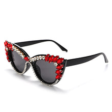 Load image into Gallery viewer, Trend Cat Eye Diamond Sunglasses Women Men Oversized Rhinestones Sun Glasses Shades Eyewear Female Eyeglasses UV400