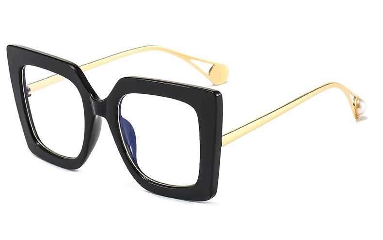 Trend Flower Square Glasses Frames For Women 2022 Trends Luxurious Design Clear Lens Oversize Eyeglasses  Styles
