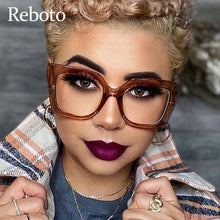 Load image into Gallery viewer, Trend Flower Square Glasses Frames For Women 2022 Trends Luxurious Design Clear Lens Oversize Eyeglasses  Styles