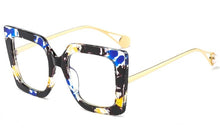 Load image into Gallery viewer, Trend Flower Square Glasses Frames For Women 2022 Trends Luxurious Design Clear Lens Oversize Eyeglasses  Styles