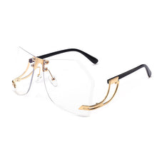 Load image into Gallery viewer, Trend Irregular Rimless Sunglasses Women Brand Designer Alloy Frame Oversize Gradient Sun Glasses Lady Clear Shades Eyewear