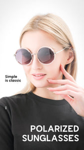 Trend Style Round UV400 Alloy Frame Polarized Sunglasses Men Women