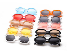 Trend Plastic Frame Black Personality Oval Sunglasses Men And Women