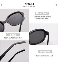Load image into Gallery viewer, Trend Plastic Frame Black Personality Oval Sunglasses Men And Women